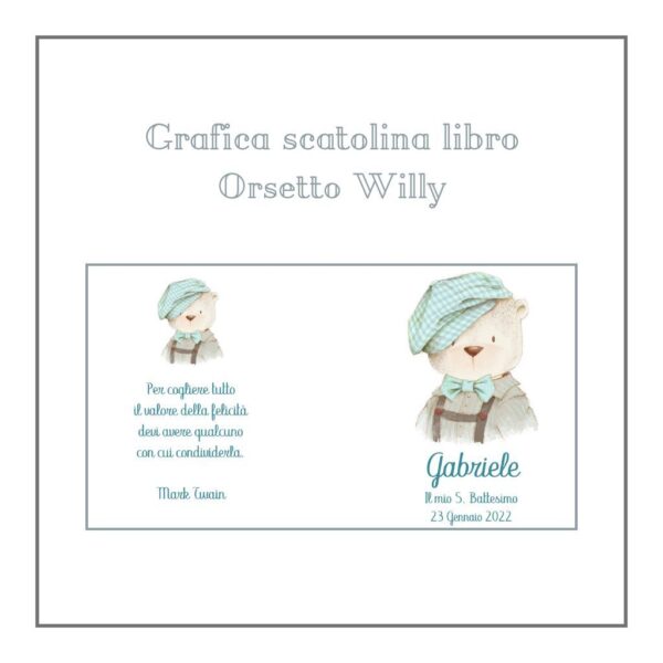 Scatoline libro porta confetti - Orsetto Willy - immagine 4
