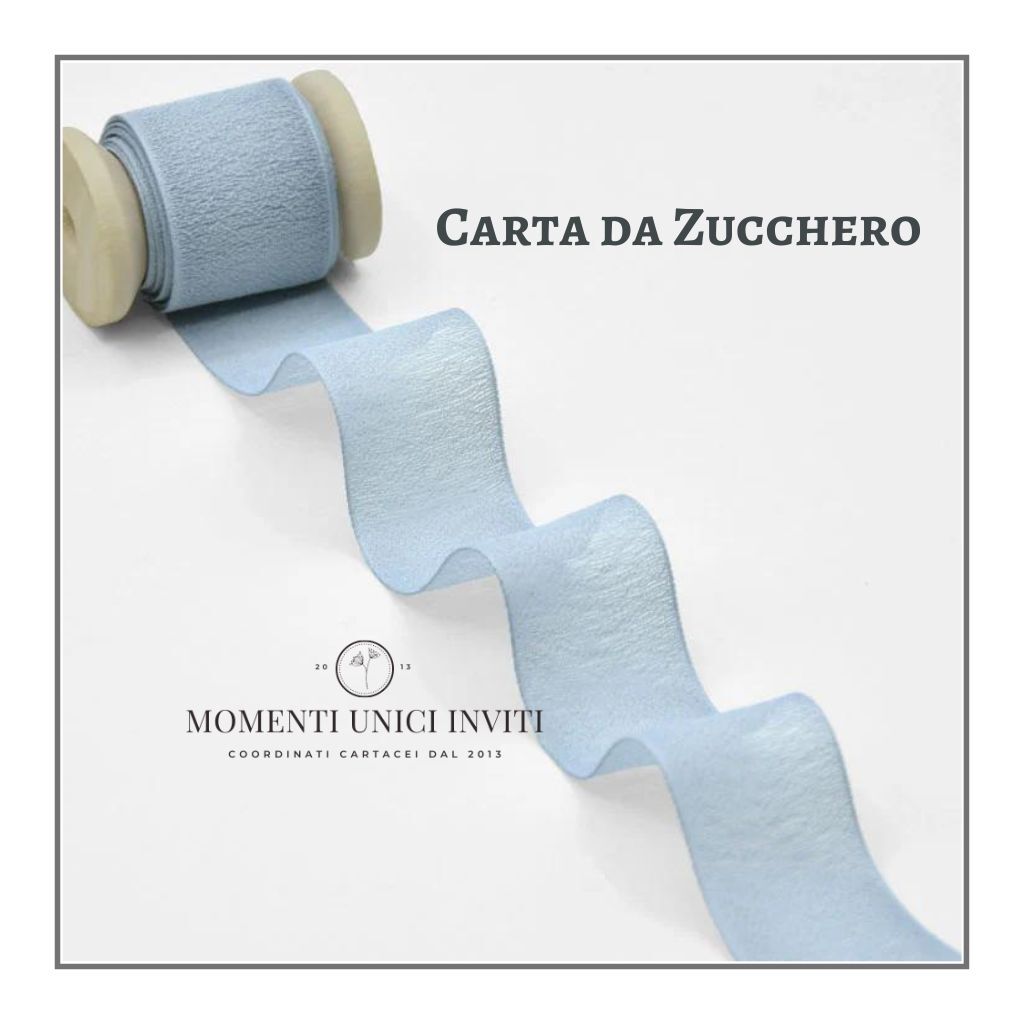 momenti unici inviti - nastro crepe carta da zucchero