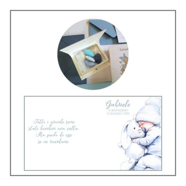 momenti unici inviti - scatoline libro dolci nanne bimbo porta confetti