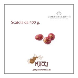 scatola confetti mucci giovanni gran galà rosso dorati momenti unici inviti