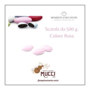 scatola confetti mucci giovanni tipo avola cioccolato rosa momenti unici inviti