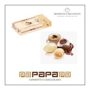 scatola confetti papa dolceamaro cioccocappuccino momenti unici inviti