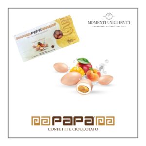scatola confetti papa dolceamaro cioccogolosi pesca e mango momenti unici inviti