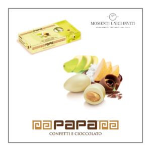 scatola confetti papa dolceamaro cioccogolosi ricotta e pera momenti unici inviti
