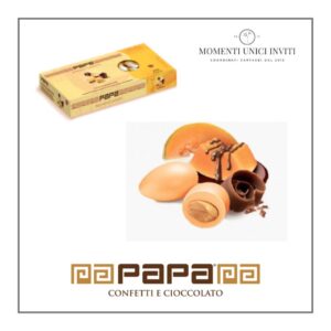 scatola confetti papa dolceamaro cioccomelone momenti unici inviti