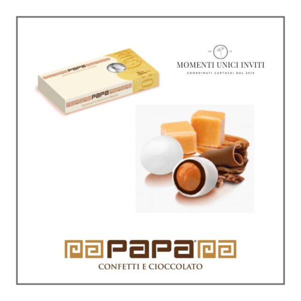 scatola confetti papa dolceamaro cioccomou momenti unici inviti