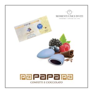 scatola confetti papa dolceamaro double chocolate and fruit frutti di bosco momenti unici inviti