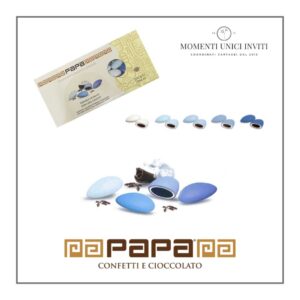 scatola confetti papa dolceamaro double sfumati celeste momenti unici inviti