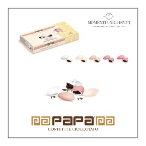 scatola confetti papa dolceamaro double sfumati rosa momenti unici inviti