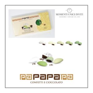 scatola confetti papa dolceamaro double sfumati verde momenti unici inviti