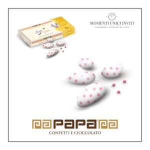 scatola confetti papa dolceamaro ink rosa momenti unici inviti