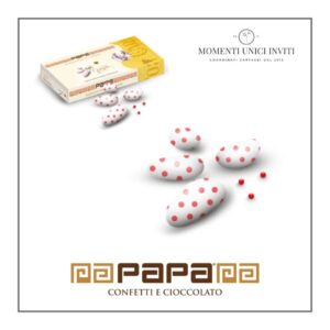 scatola confetti papa dolceamaro ink rossi momenti unici inviti