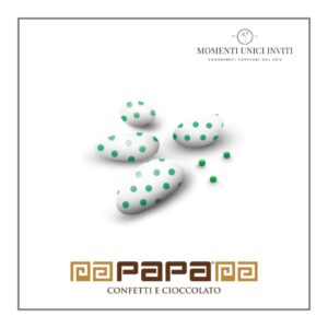 scatola confetti papa dolceamaro ink verdi momenti unici inviti