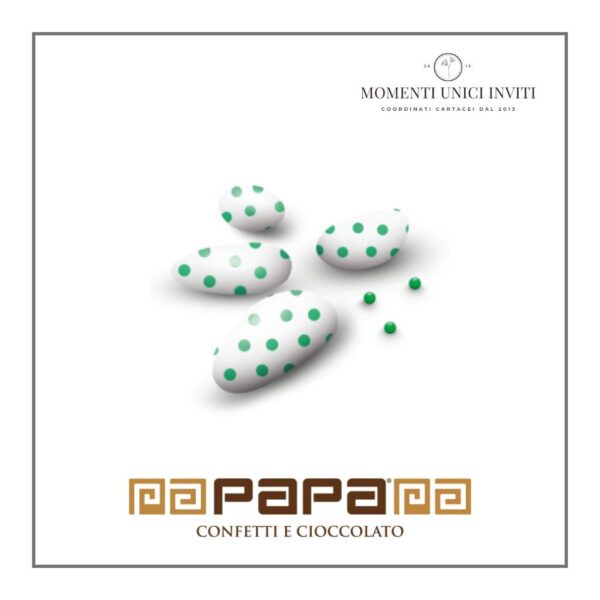 scatola confetti papa dolceamaro ink verdi momenti unici inviti