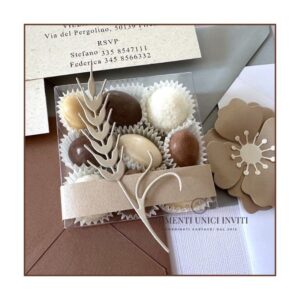 momenti unici inviti - box degustazione 9 confetti su pirottino con spiega