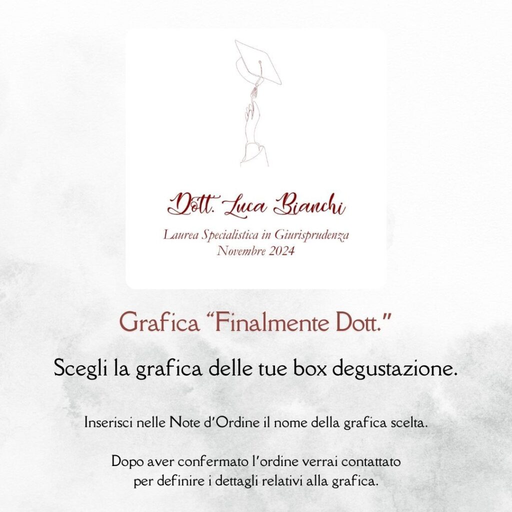momenti unici inviti grafica laurea per box degustazione confetti