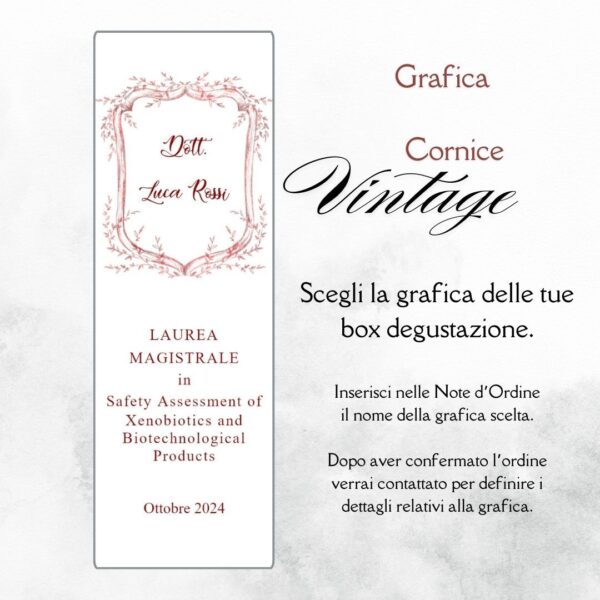 momenti unici inviti grafica laurea per box degustazione confetti