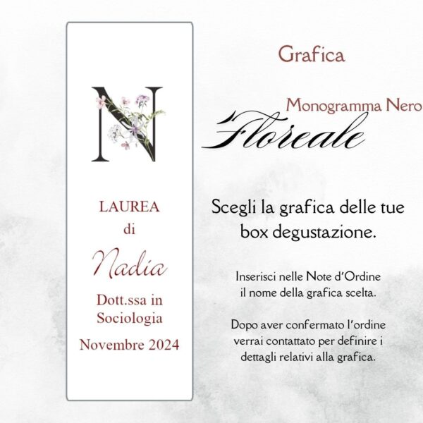 momenti unici inviti grafica laurea per box degustazione confetti
