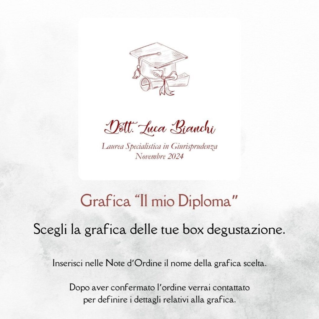 momenti unici inviti grafica laurea per box degustazione confetti