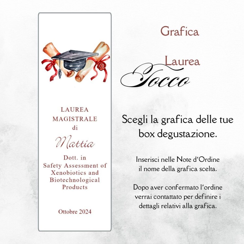momenti unici inviti grafica laurea per box degustazione confetti