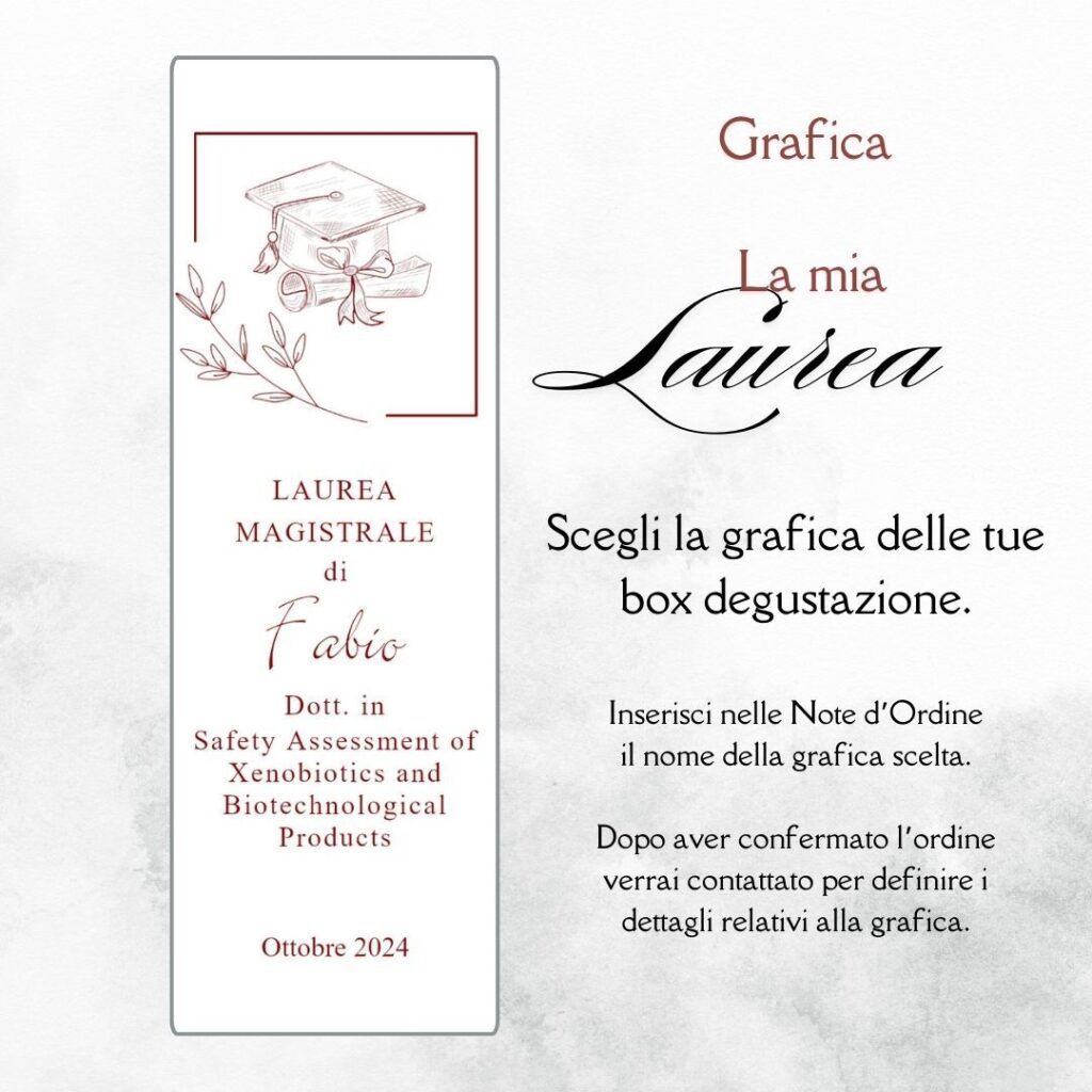 momenti unici inviti grafica laurea per box degustazione confetti