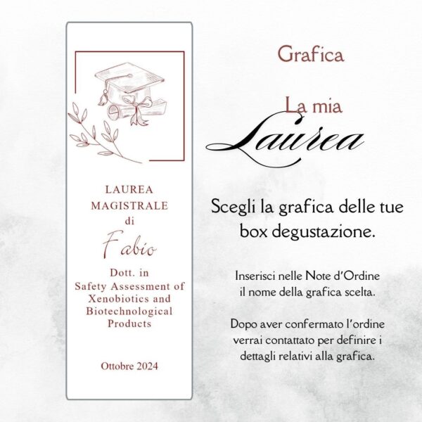 momenti unici inviti grafica laurea per box degustazione confetti