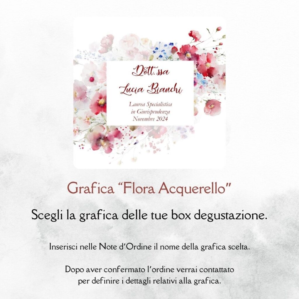 momenti unici inviti grafica laurea per box degustazione confetti