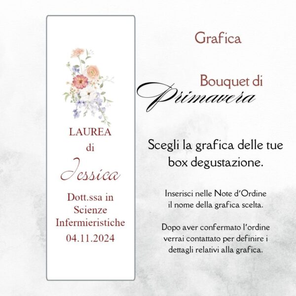 momenti unici inviti grafica laurea per box degustazione confetti
