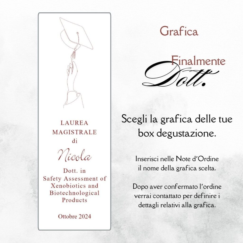 momenti unici inviti grafica laurea per box degustazione confetti