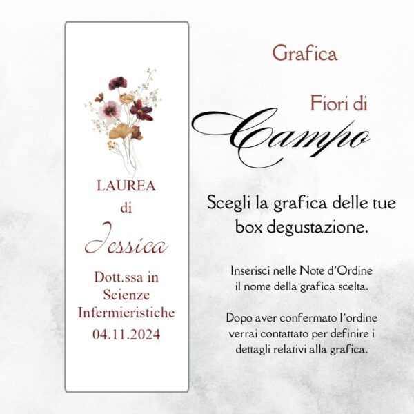 momenti unici inviti grafica laurea per box degustazione confetti