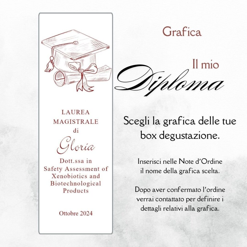 momenti unici inviti grafica laurea per box degustazione confetti