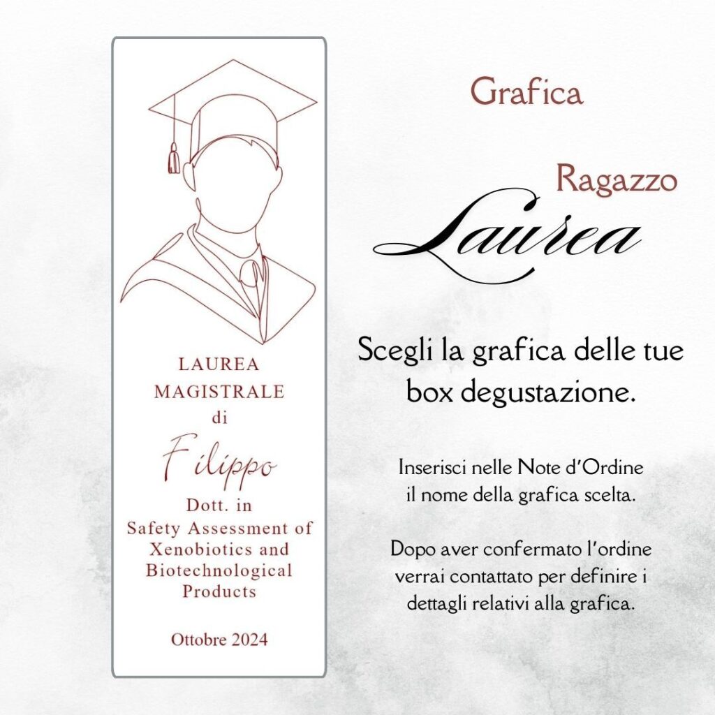 momenti unici inviti grafica laurea per box degustazione confetti
