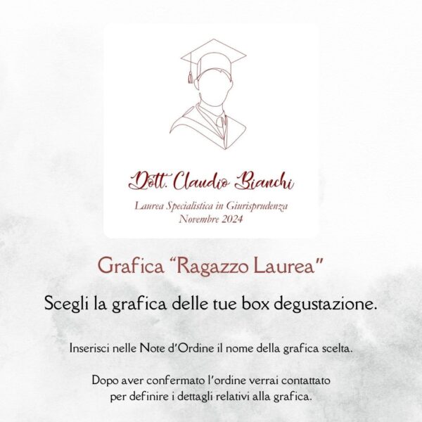 momenti unici inviti grafica laurea per box degustazione confetti