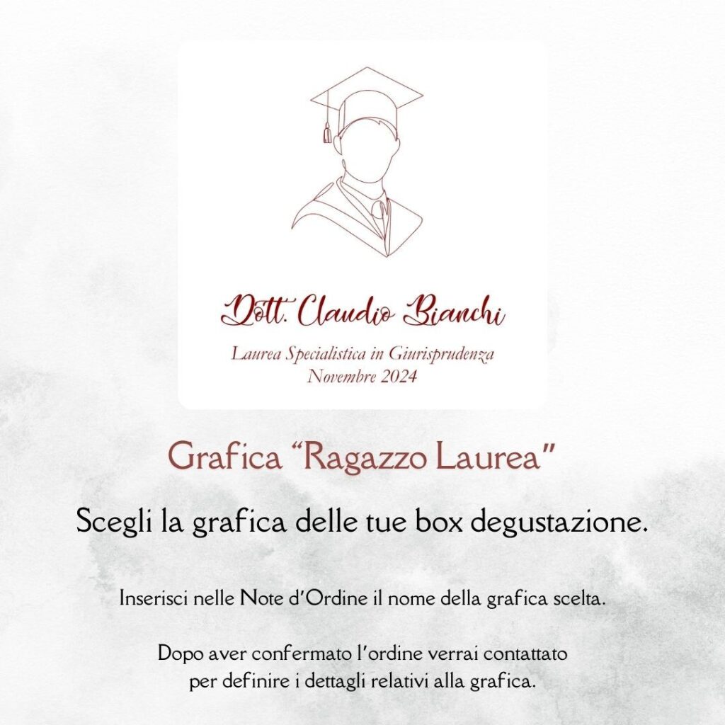 momenti unici inviti grafica laurea per box degustazione confetti