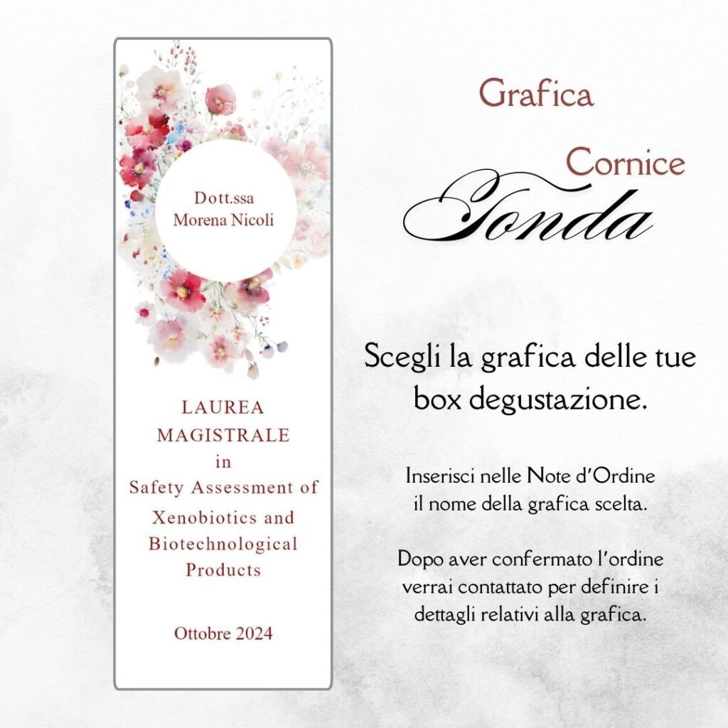 momenti unici inviti grafica laurea per box degustazione confetti