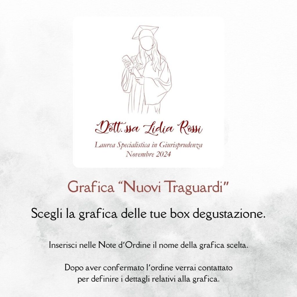 momenti unici inviti grafica laurea per box degustazione confetti