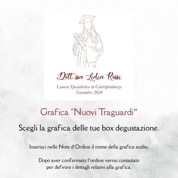 momenti unici inviti grafica laurea per box degustazione confetti