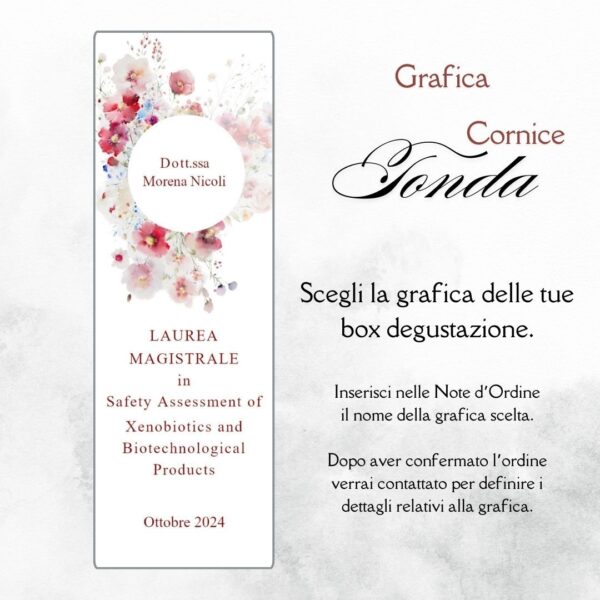 momenti unici inviti grafica laurea per box degustazione confetti