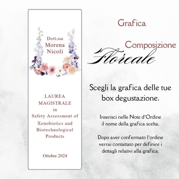 momenti unici inviti grafica laurea per box degustazione confetti