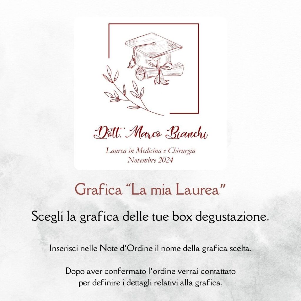momenti unici inviti grafica laurea per box degustazione confetti