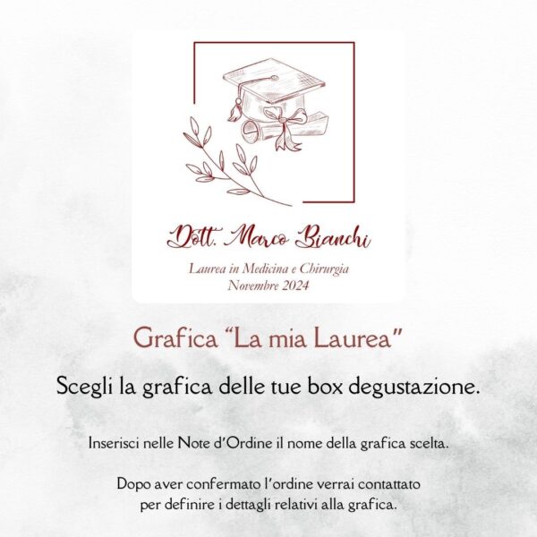 momenti unici inviti grafica laurea per box degustazione confetti