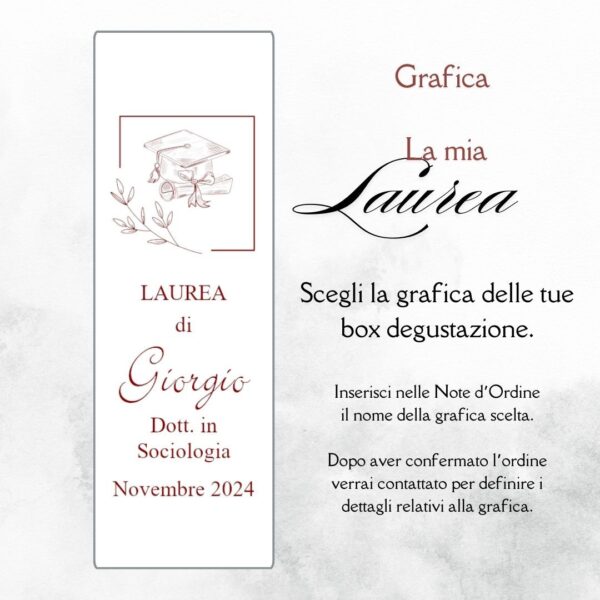momenti unici inviti grafica laurea per box degustazione confetti