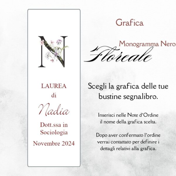 momenti unici inviti grafica laurea per segnalibro con confetti