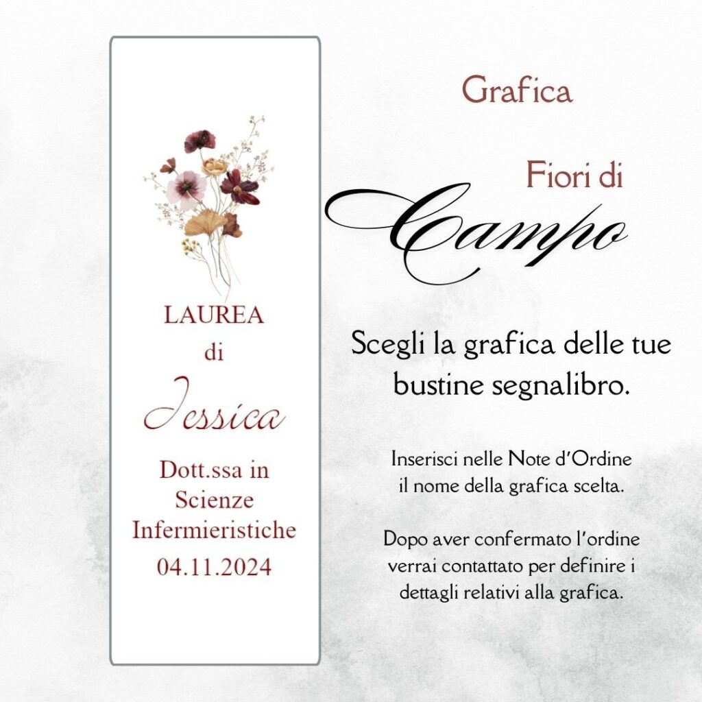 momenti unici inviti grafica laurea per segnalibro con confetti