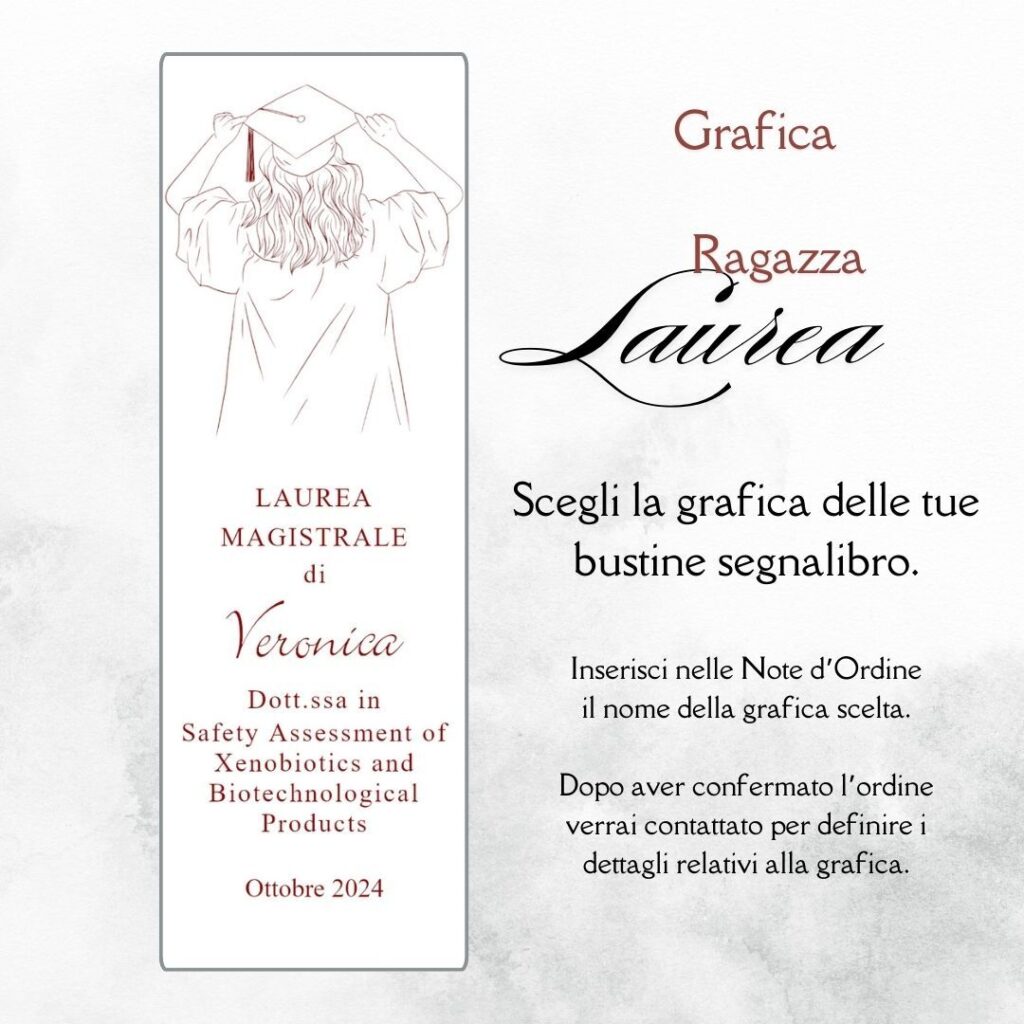 momenti unici inviti grafica laurea per segnalibro con confetti