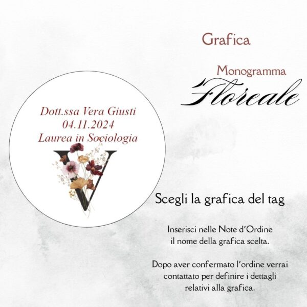 momenti unici inviti grafica tag tondo laurea per bustina confetti