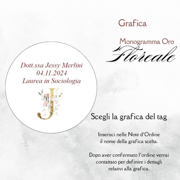 momenti unici inviti grafica tag tondo laurea per bustina confetti