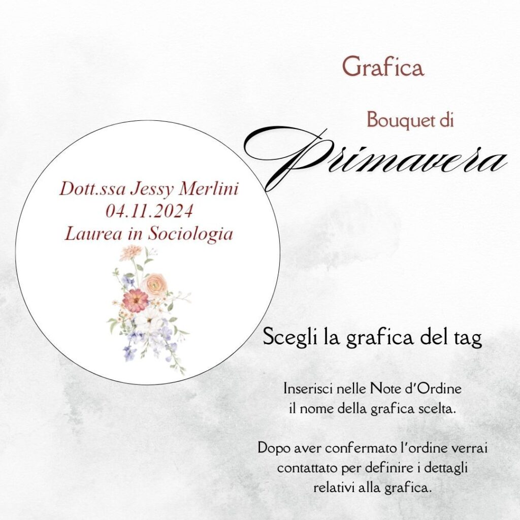 momenti unici inviti grafica tag tondo laurea per bustina confetti
