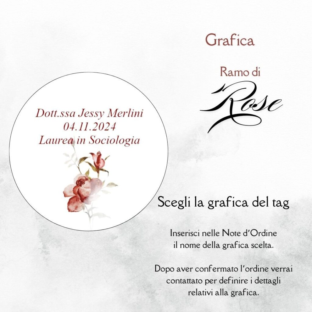 momenti unici inviti grafica tag tondo laurea per bustina confetti