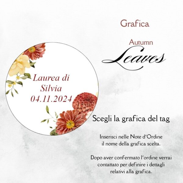 momenti unici inviti grafica tag tondo laurea per bustina confetti